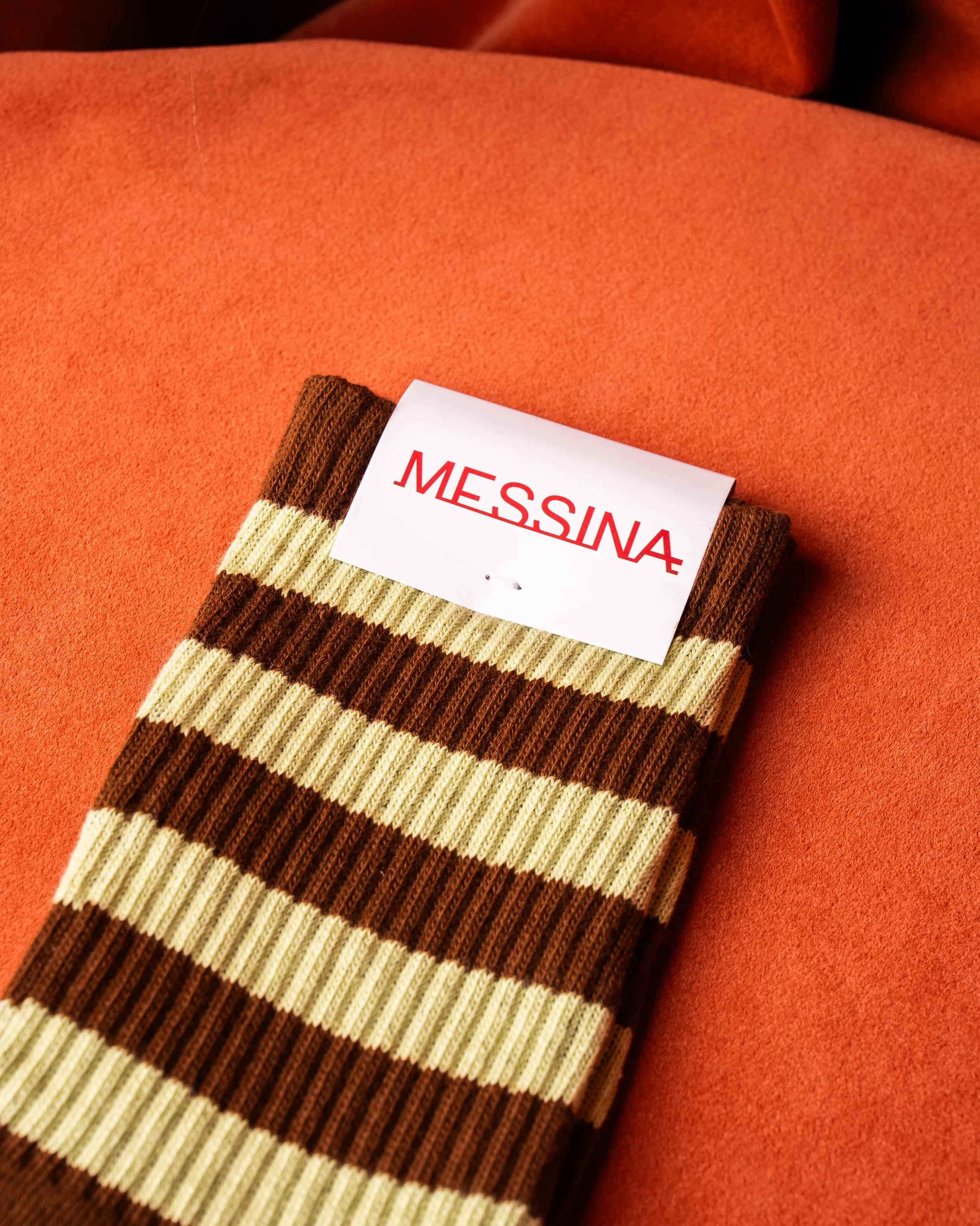 Pistachio Stripe Messina Crew Socks - Image 3
